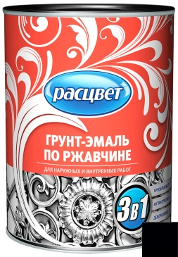  Грунт эмаль РАСЦВЕТ  черная  2,7кг по ржавчине