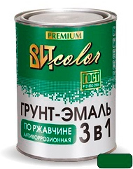  Грунт эмаль ВИТ КОЛОР  темно-зеленая  0,8кг по ржавчине 